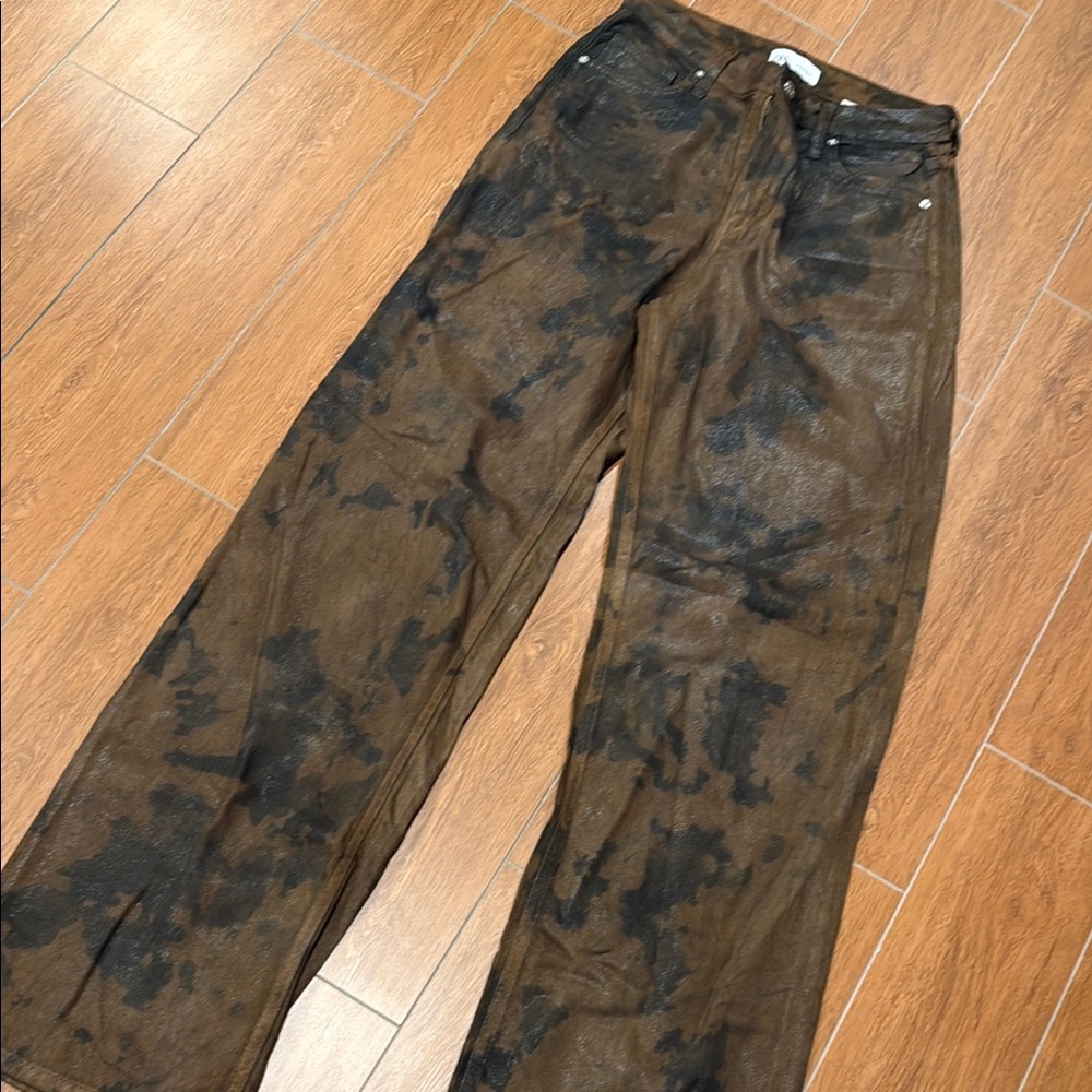 Brown and Black Tie-Dye Pants
